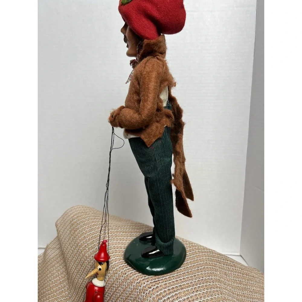 Byers Choice The Carolers 1998 Geppetto with Pinocchio Marionette Puppet Vintage
